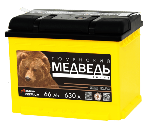 Тюменский Медведь Super Start 60А/ч-12V ст EN590 европейские обратная 242x175x190