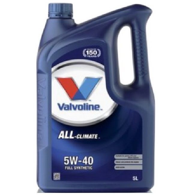 Valvoline All Climate 5W-40 API SN/CF; ACEA A3/B3/B4 синтетическое 5 л 872281